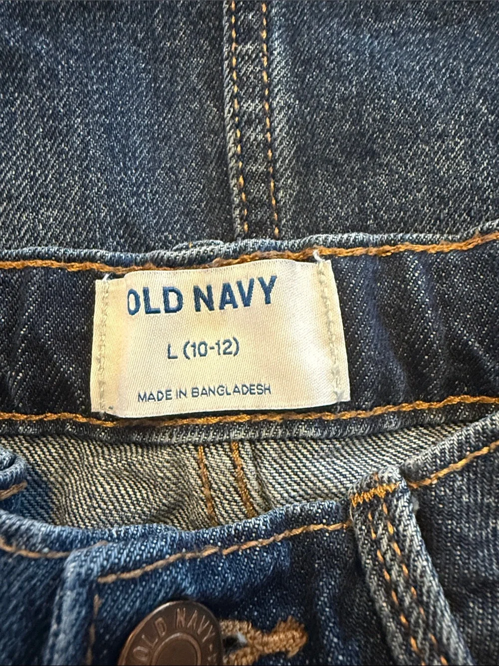 Old Navy Medium Blue Denim Button-Front Mini Skirt, Size Large 10-12